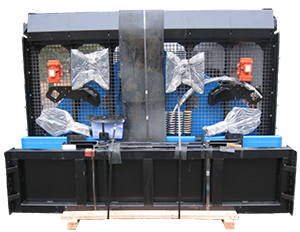 Front View of DeSite  SLG-108-RB Topsoil Screener packaged and ready to ship