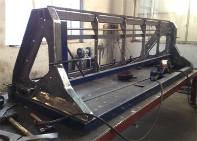 Welding stations for our Topsoil Screener