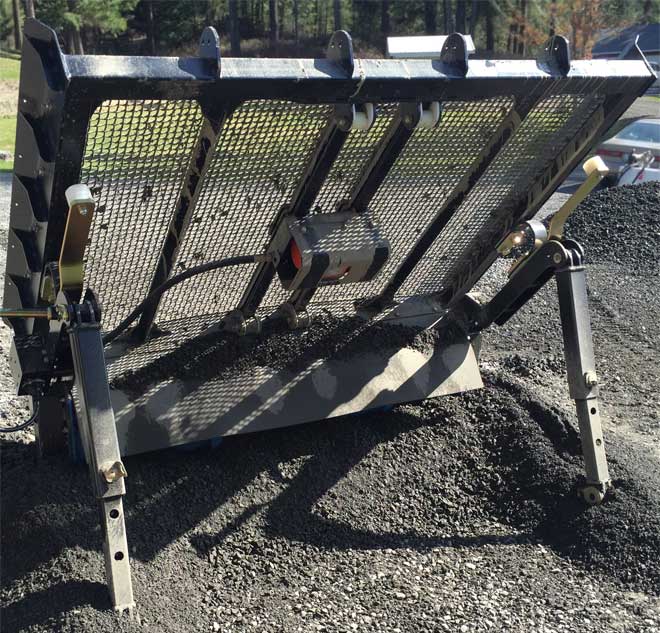 small topsoil screener for smaller machine