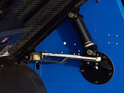 Soil screener screen deck suspension system is cantilevered