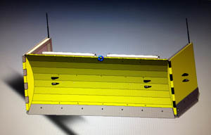 snowplow 90 degrees back.