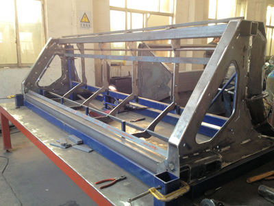 Topsoil screener in our welding station